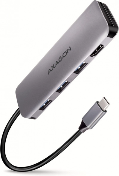 Večvratni Hub 3x USB-A + HDMI + SD/microSD, USB-C 3.2 Gen1, 20 cm kabel USB-C