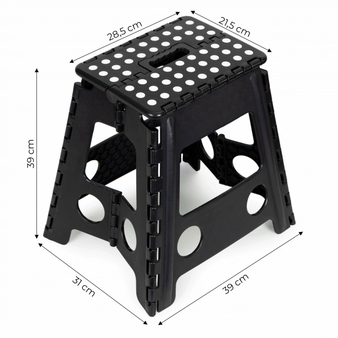 Zložljiv stolček, 1-stopinjski plastični stolček, 39 cm