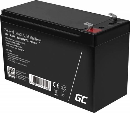 Brezvzdrževalni AGM akumulator 12 V 9 Ah za UPS in alarme GREEN CELL