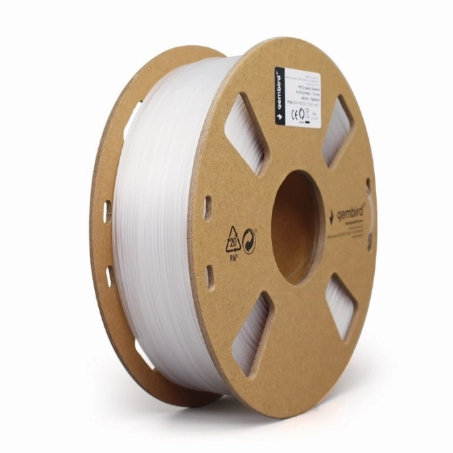 Vlakno za 3D tiskalnike PETG/1,75 mm/1 kg/belo