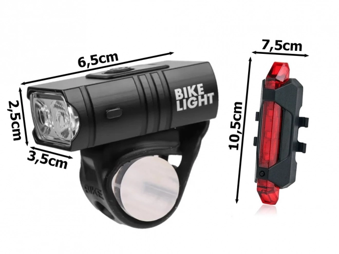 Set LED luči za kolo z USB polnjenjem