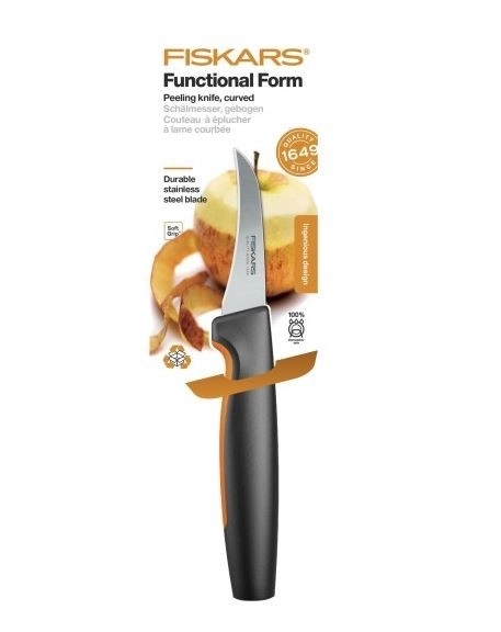 Ukrivljen Fiskars Functional Form nož za lupljenje 7 cm