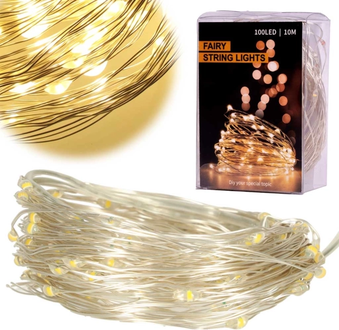 Dekorativne LED žičnate lučke 5 m, 50 LED – Topla