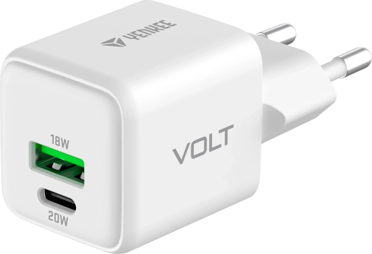 Stenski polnilec USB-C/A 20 W/18 W s hitrim polnjenjem