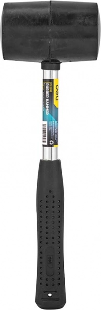 Gumijasto kladivo Deli Tools črno/srebrno