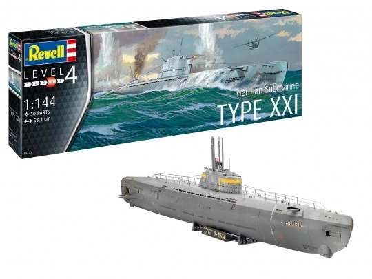 Plastični model nemške podmornice TYPE XXI 1/144