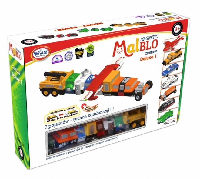 Malblo Magnetna vozila deluxe 1 komplet