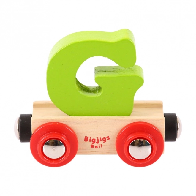 Bigjigs Rail leseni vagon - črka G