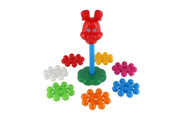 Stapljiva piramida s obroči plastika 26cm v mreži 12m+