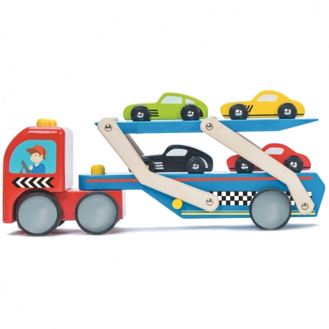 Leseni tovornjak z avtomobilčki Le Toy Van