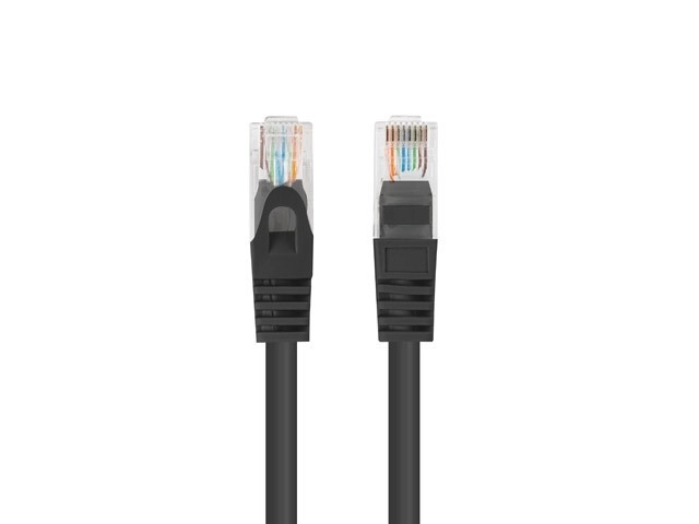 Patchcord UTP kat.6 0,25m črna 10-pack