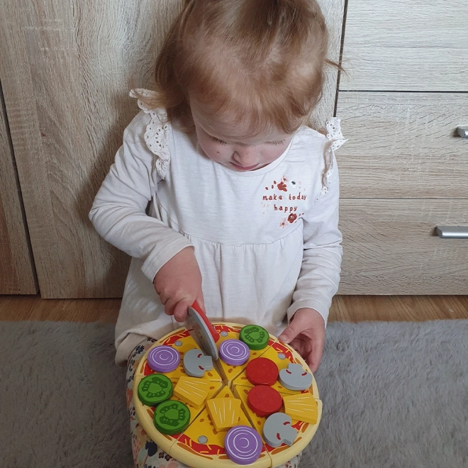 Bigjigs Toys Lesena pizza za rezanje
