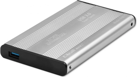 Aluminijasto zunanje ohišje za 2,5" SSD/HDD SATA, USB 3.0, srebrno