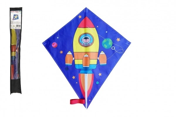 Leteči zmaj z motivom vesoljske rakete - 70 x 60 cm