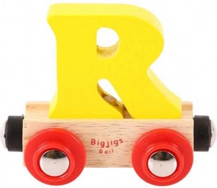Bigjigs Rail vagonček lesene železnice črka R