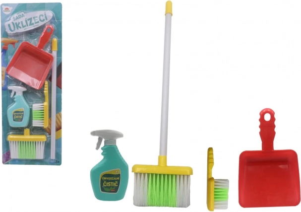 Čistilni set za otroke z dodatki, plastika, 5 delov