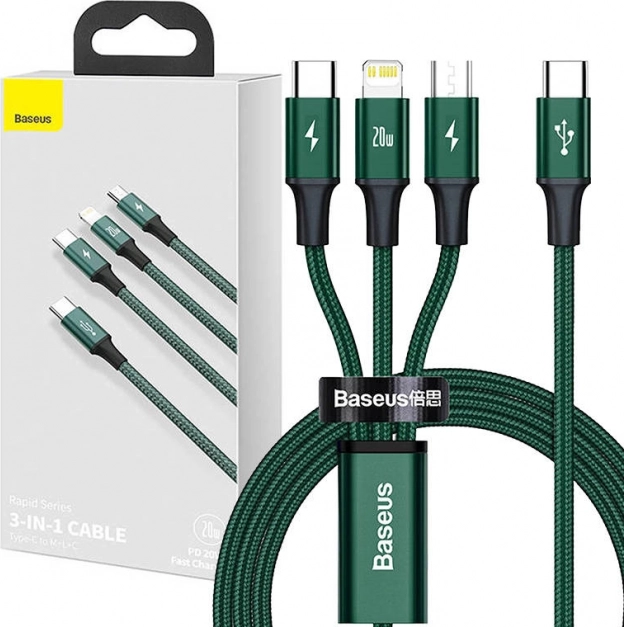 Podatkovni kabel 3 v 1 Baseus Rapid Series