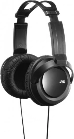 Naglavne slušalke JVC z okrepljenimi basi, 40 mm, črna