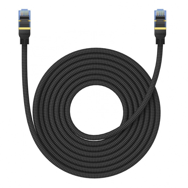 Pleteni ethernetni kabel kat.7 Baseus RJ45, 10 Gbps, 8 m, črn