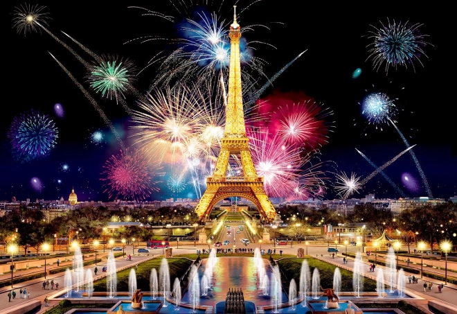 Leseno puzzle Nočna Pariz