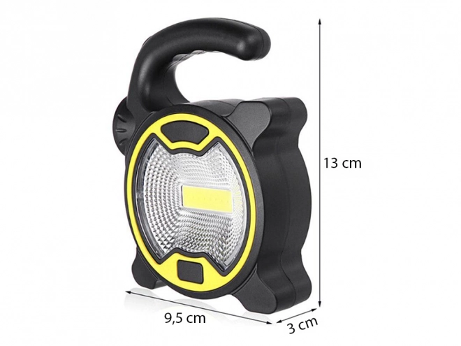 Močna delavnica LED svetilka COB s držalom in baterijami