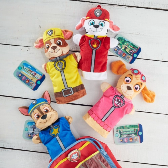 Štirje lutkovni junaki Tlapkova Patrola/Paw Patrol v škatli 26x30x6cm
