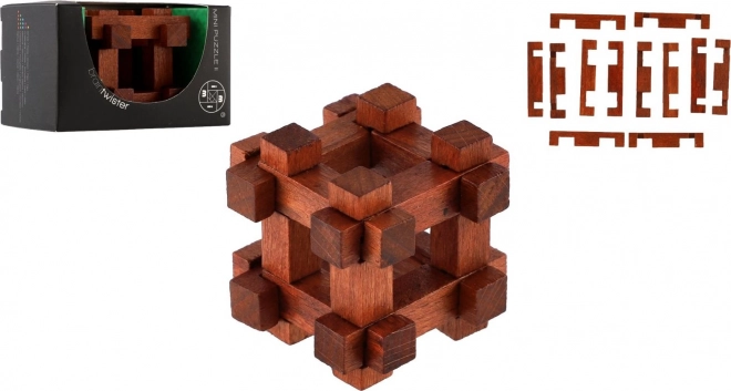 Lesena kletka miselna uganka v škatli 8x5x5cm