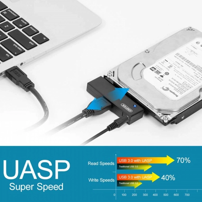 USB 3.0 na SATA III adapter za HDD/SSD 2,5/3,5 palca