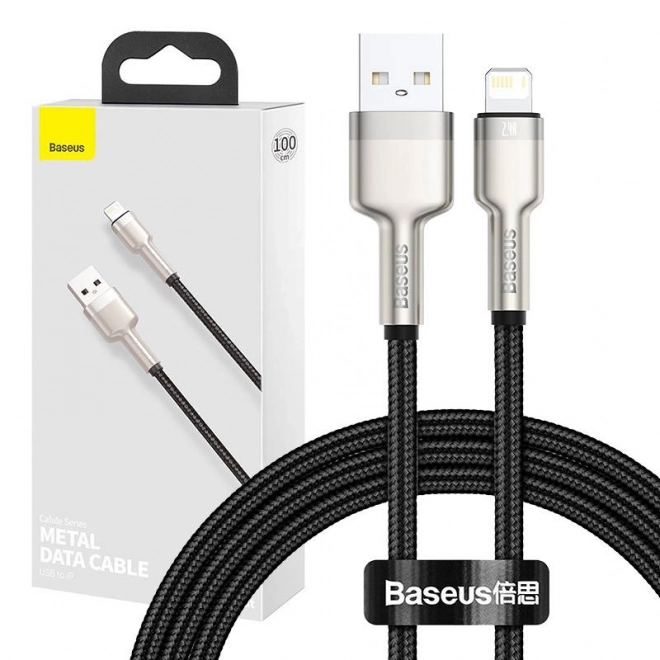 USB kabel za Lightning Baseus Cafule, 2,4A, 1m (črna)
