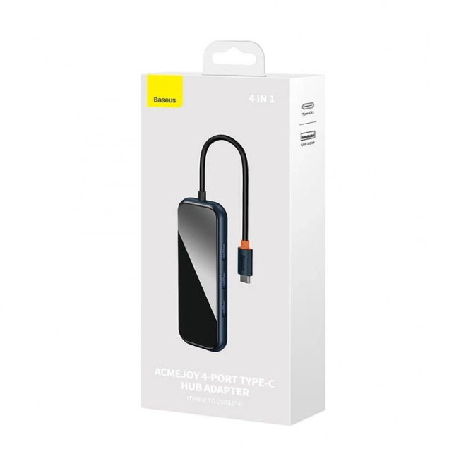 Baseus Hub USB-C na 4x USB 3.0 temno siva