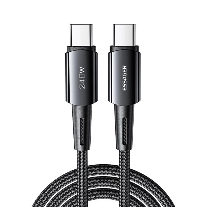 USB-C na USB-C kabel Essager 240W 1m siv