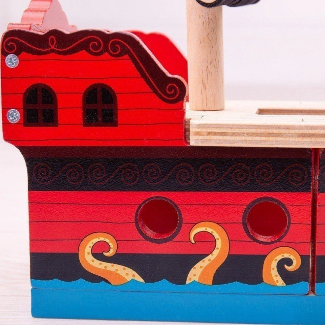 Piratiška galera Bigjigs Rail