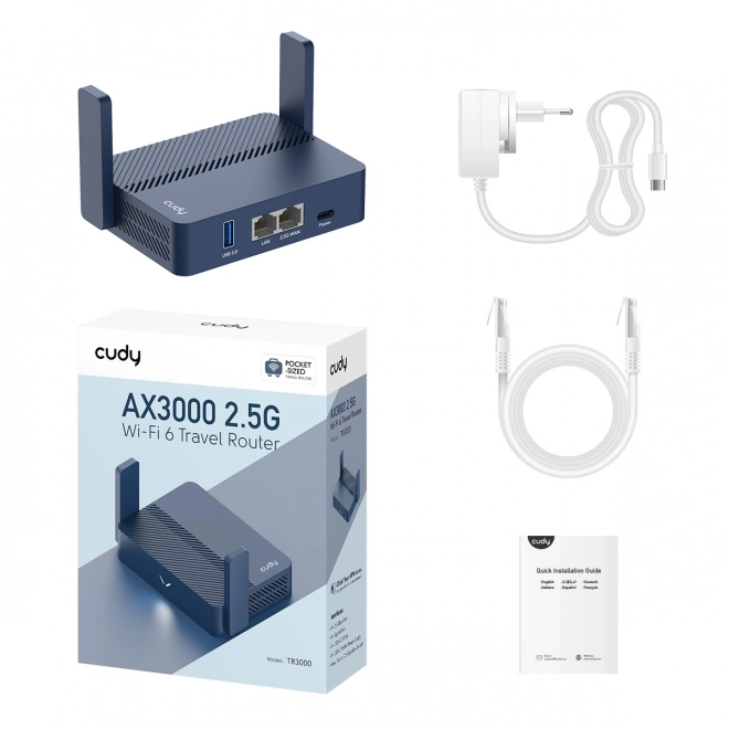 TR3000 VPN Potovalni Usmerjevalnik AX3000