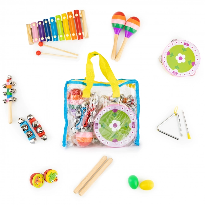 Glasbeni komplet 14 inštrumentov + torba Ecotoys
