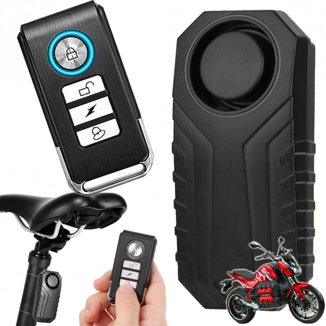 Alarm proti kraji za motorno kolo z daljinskim upravljalnikom