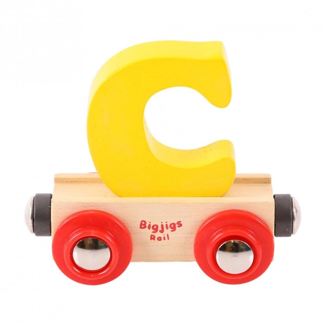 Bigjigs Rail Vagonek lesene železnice - Črka C
