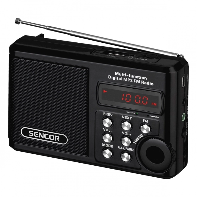 SRD 215 B Žepni radio Mp3, USB, reža za SD kartico, litijeva baterija do 10 ur delovanja