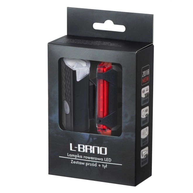 Komplet LED kolesarskih luči USB
