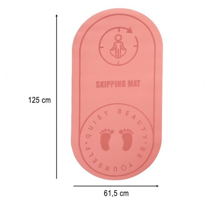 Podloga za vadbo joge z nedrsečo zvočno izolacijo 127x63x0,6 cm roza