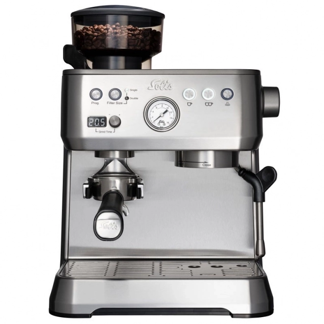 Espresso kavni aparat Solis Grind & Infuse Perfetta srebrn