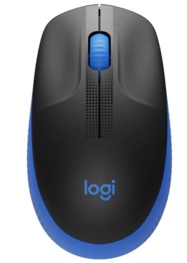 Logitech brezžična miška M190 Modra