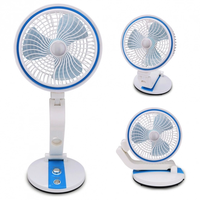 Prenosni zložljivi ventilator z LED lučjo in USB polnjenjem