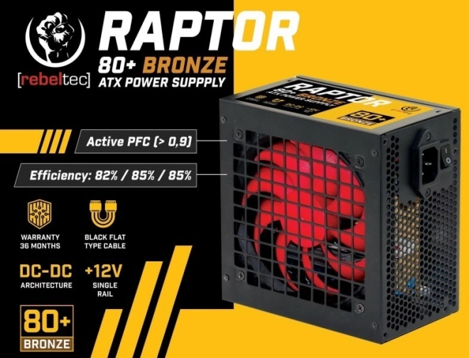 Napajalnik Rebeltec Raptor 600W Bronze 80+