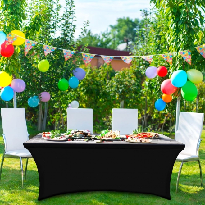 Univerzalna elastična prevleka za mizo za catering 180 cm črna MultiGarden