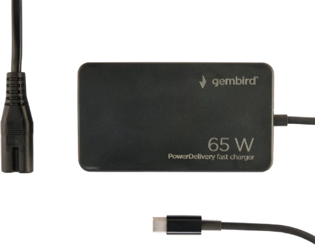 univerzalni polnilec USB‑C 65 W s hitrim polnjenjem, črna