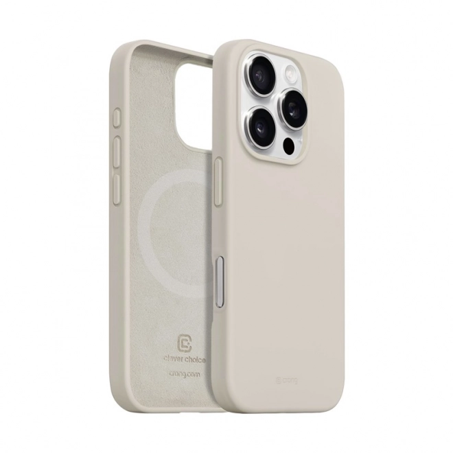 Zaščitni ovitek Color Cover Magnetic za iPhone 16 Pro Max MagSafe v peščeno bež barvi
