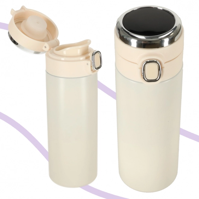 Termo skodelica z ustnikom LED 420 ml bež