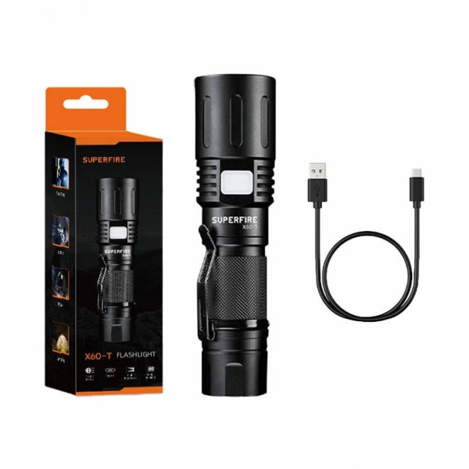 Svetilka Superfire X60-T USB polnilna, 1500lm