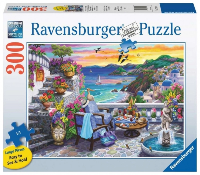 Velik format 2D sestavljanka Sončni zahod nad Santorinijem 300 kosov