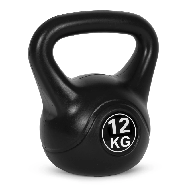 Kettlebell za vadbo črna - 12 kg